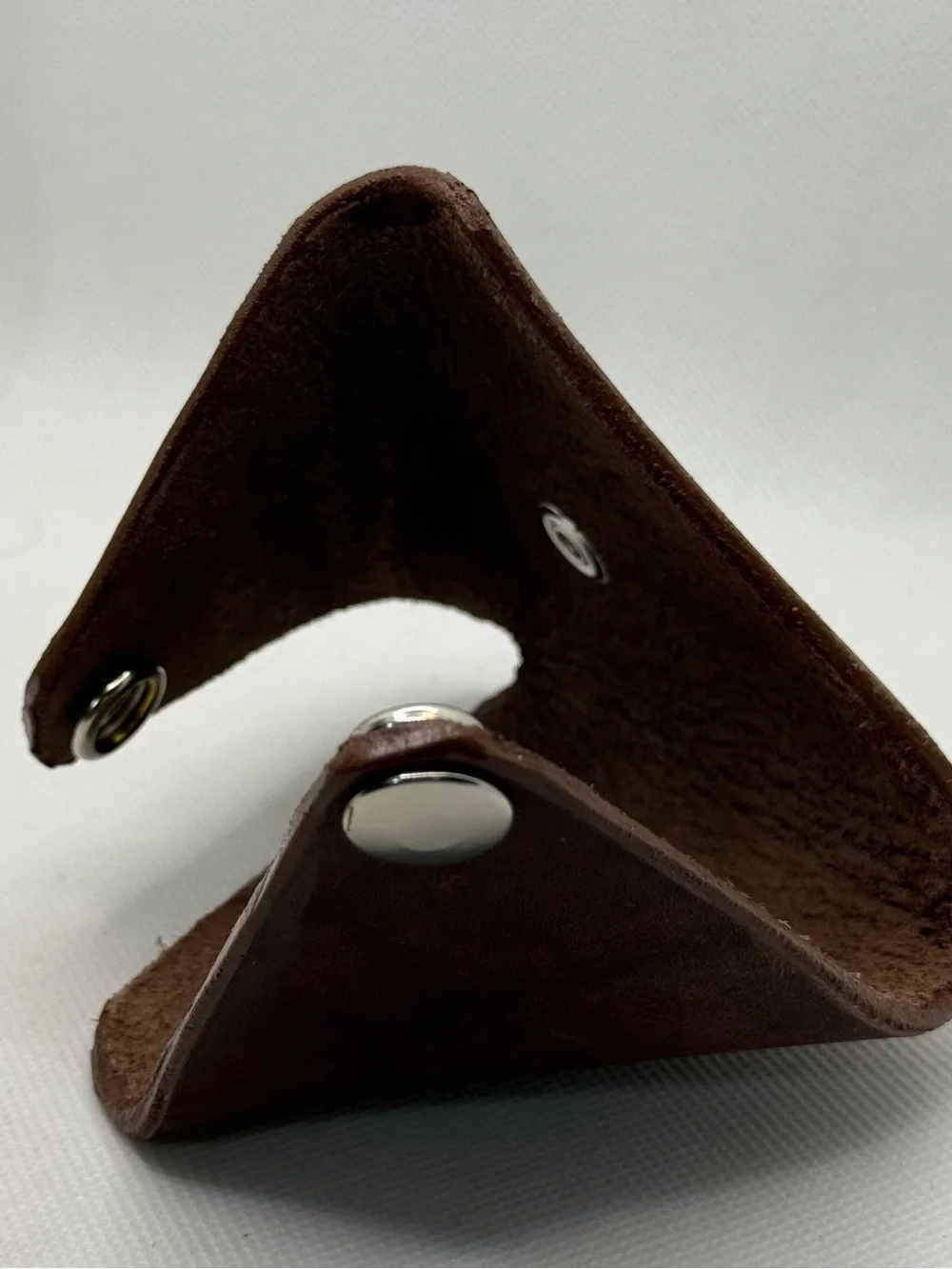 Handmade Triangular Leather Coin Pouch